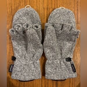 Patagonia Heathered Gray Convertible Mittens